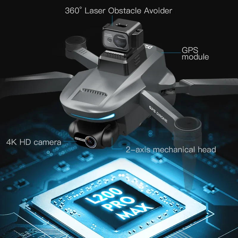 L200 PRO MAX Drone 4K 2-Axis P - đánh giá và giá Drone Camera With Gimbal