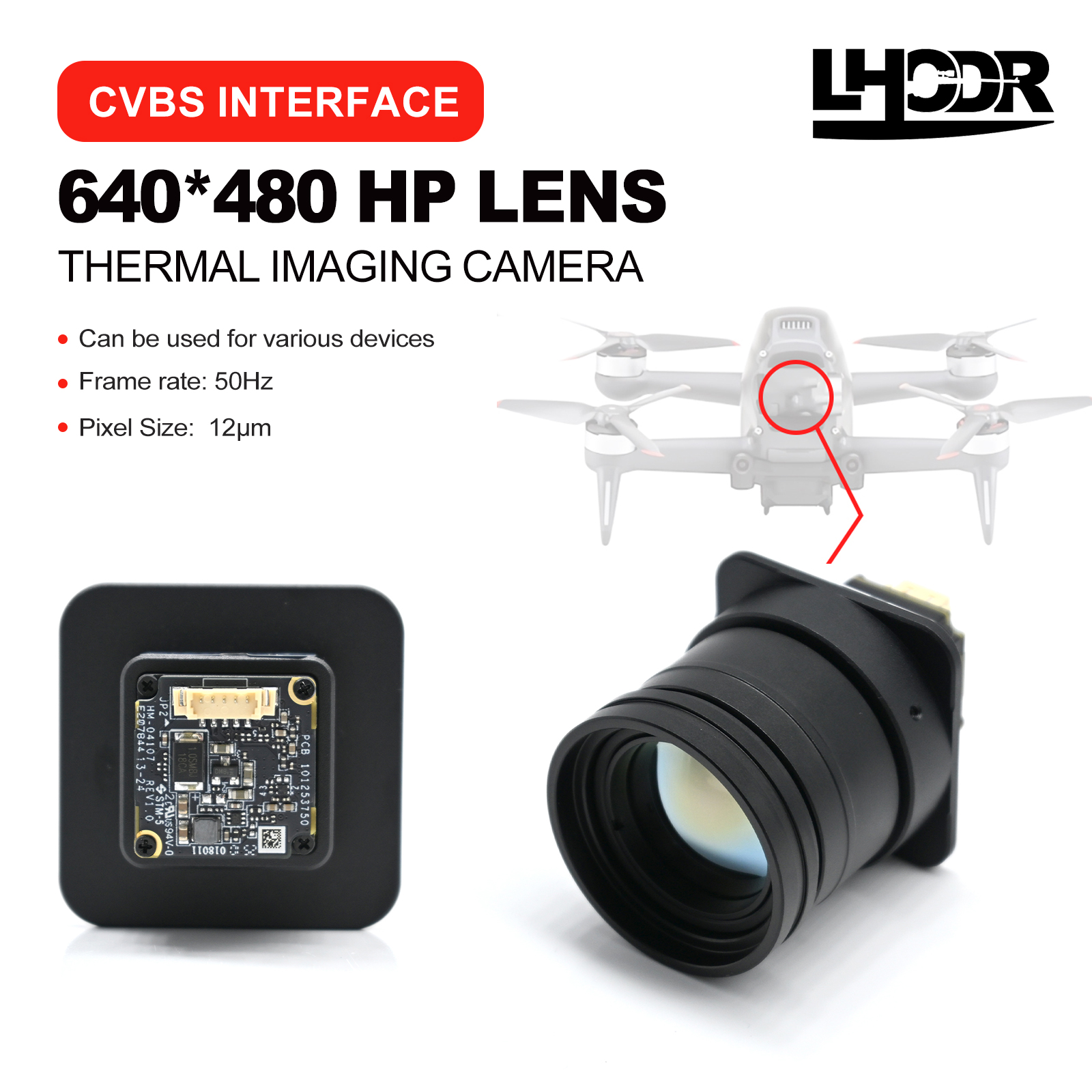 30mm 640x480 pix Drone thermal - đánh giá và giá Drone Camera Lens