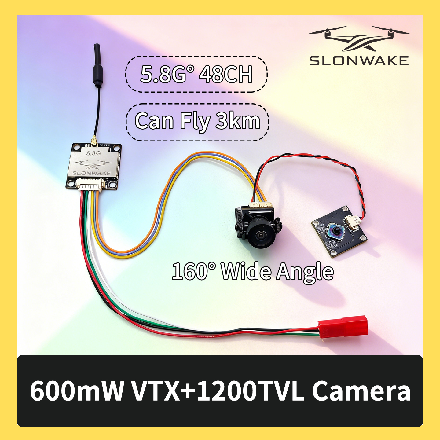 SLONWAKE 5.8G 600mW 7-24V FPV  - đánh giá và giá Drone Camera Wide Angle