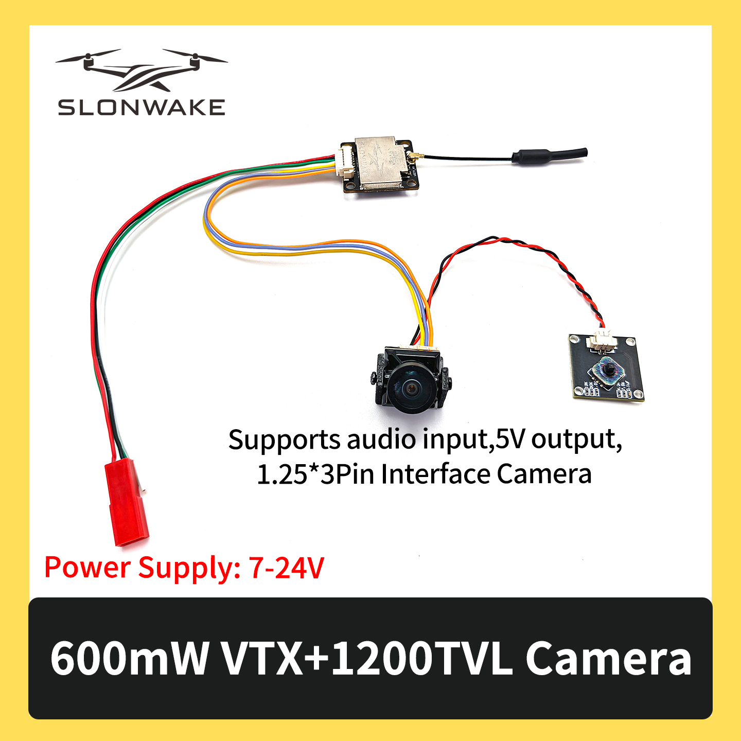 SLONWAKE 5.8G 600mW 7-24V FPV  - đánh giá và giá Drone Camera Wide Angle