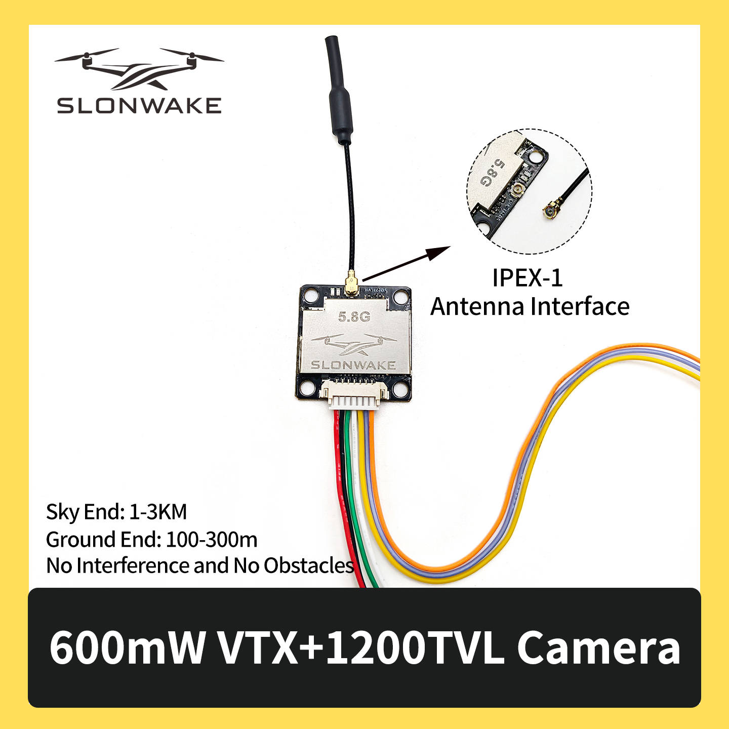 SLONWAKE 5.8G 600mW 7-24V FPV  - đánh giá và giá Drone Camera Wide Angle