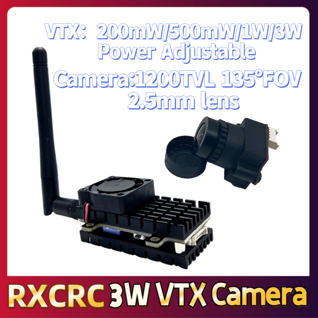 RXCRC 5.8G 3W Video VTX transm - đánh giá và giá Drone Camera Lens