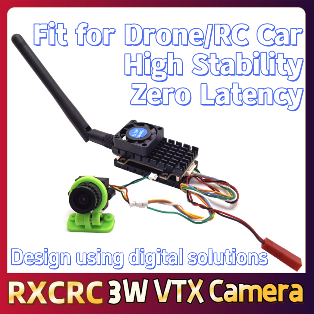 RXCRC 5.8G 3W Video VTX transm - đánh giá và giá Drone Camera Lens
