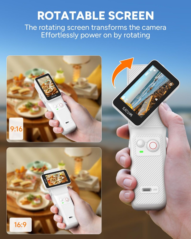 SJCAM New White C400 Pocket Ha - đánh giá và giá Drone Camera Action