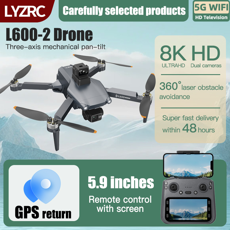 LYZRC L600-2 MAX GPS Drone 3-A - đánh giá và giá Drone Camera Thermal