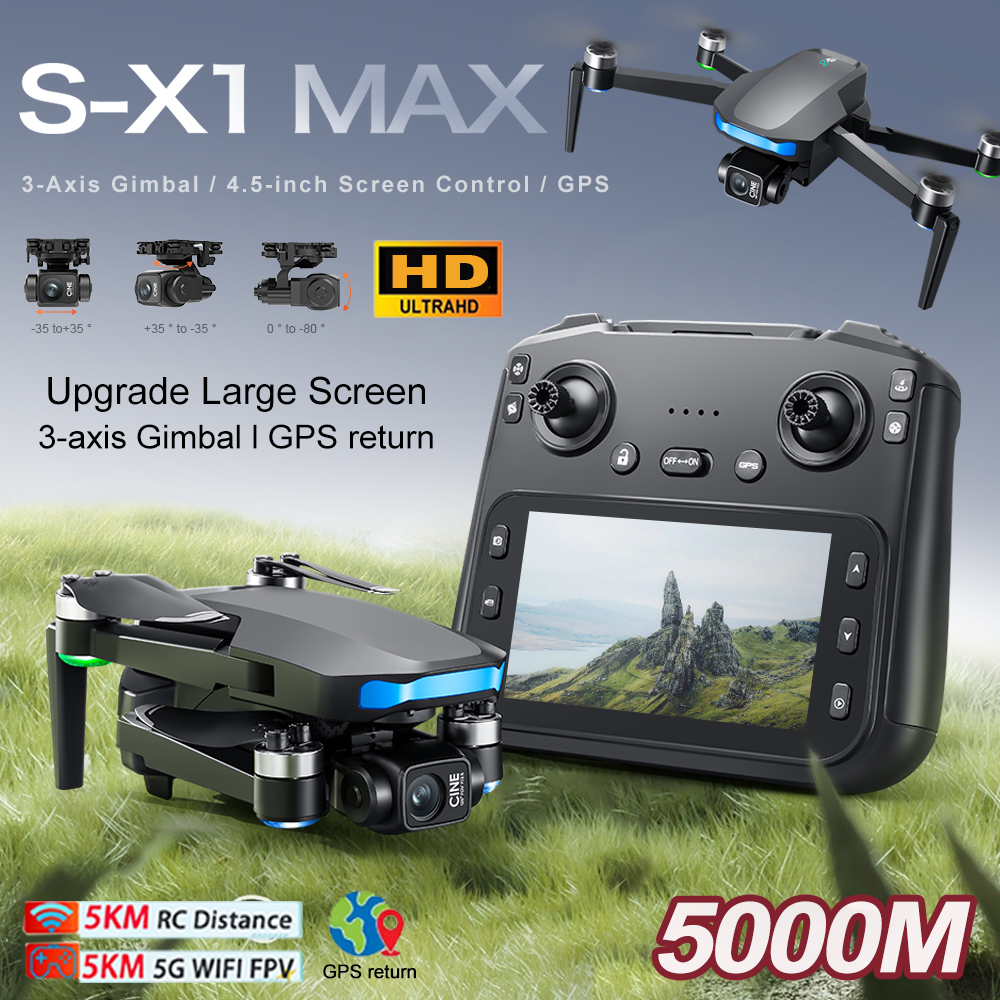 New S-X1 MAX Drone GPS 8K Prof - đánh giá và giá Drone Camera With Gimbal