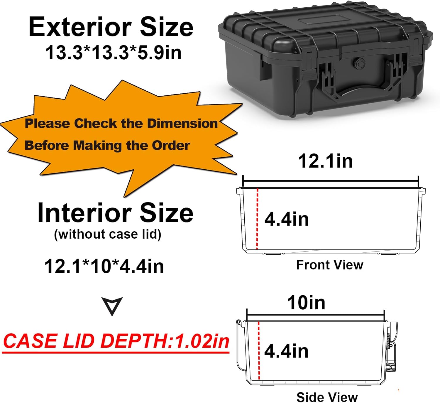 Waterproof Hard Case with Pick - đánh giá và giá Drone Camera Waterproof